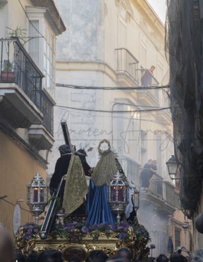 Viacrucis del Consejo de Hermandades y Cofradías de Cádiz 2024 COFRADIA AFLIGIDOS